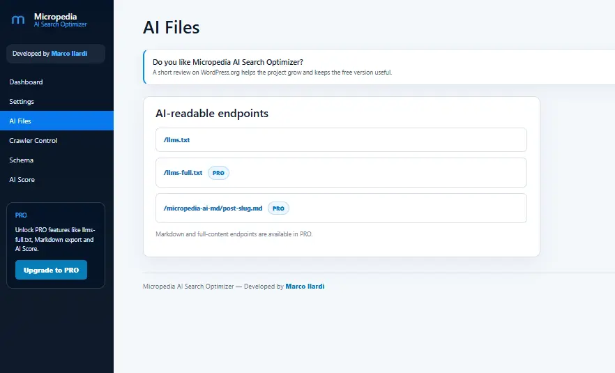 Screenshot 2 of Micropedia AI Search Optimizer