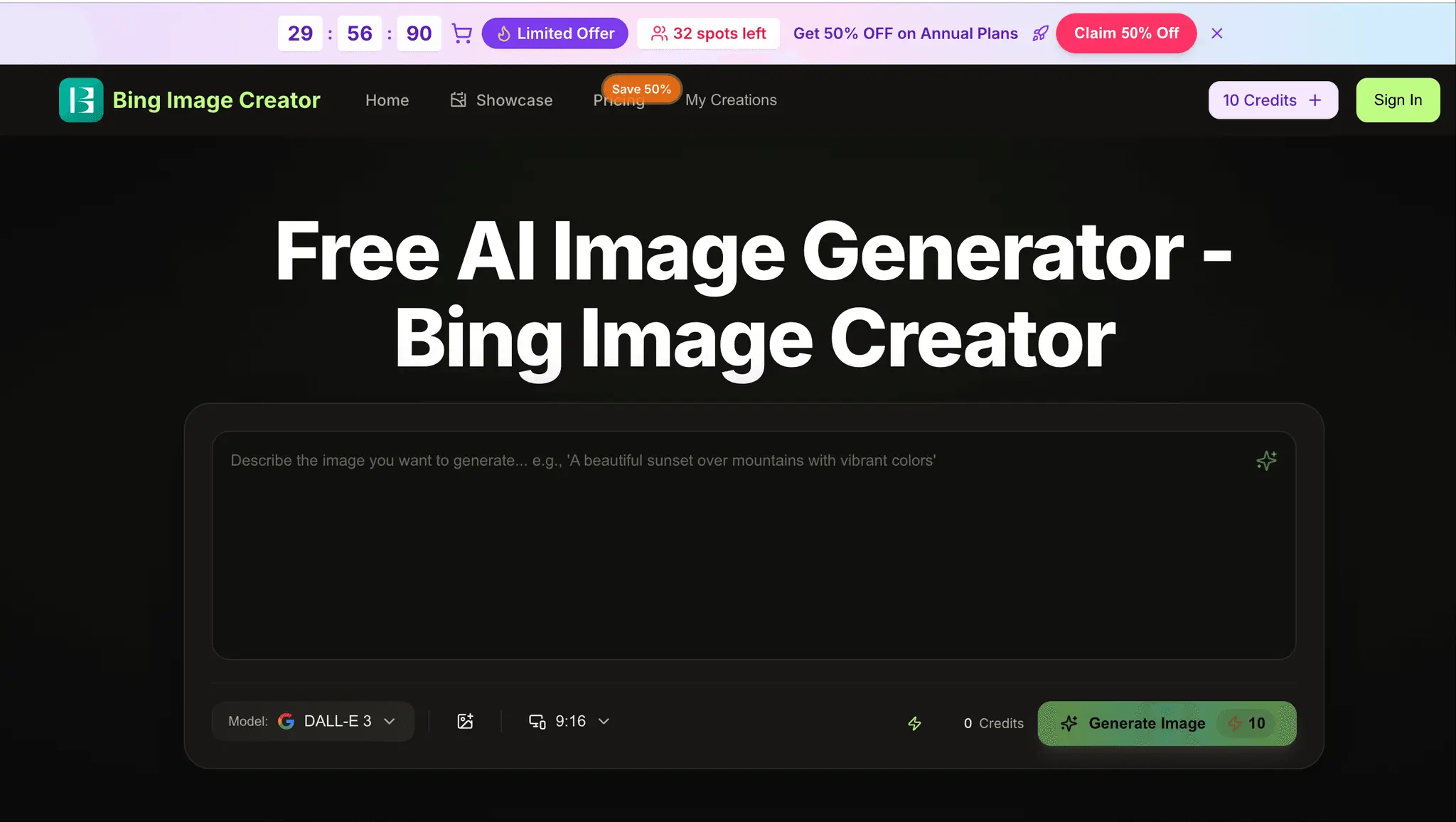 Screenshot 1 of Bing Image Creator