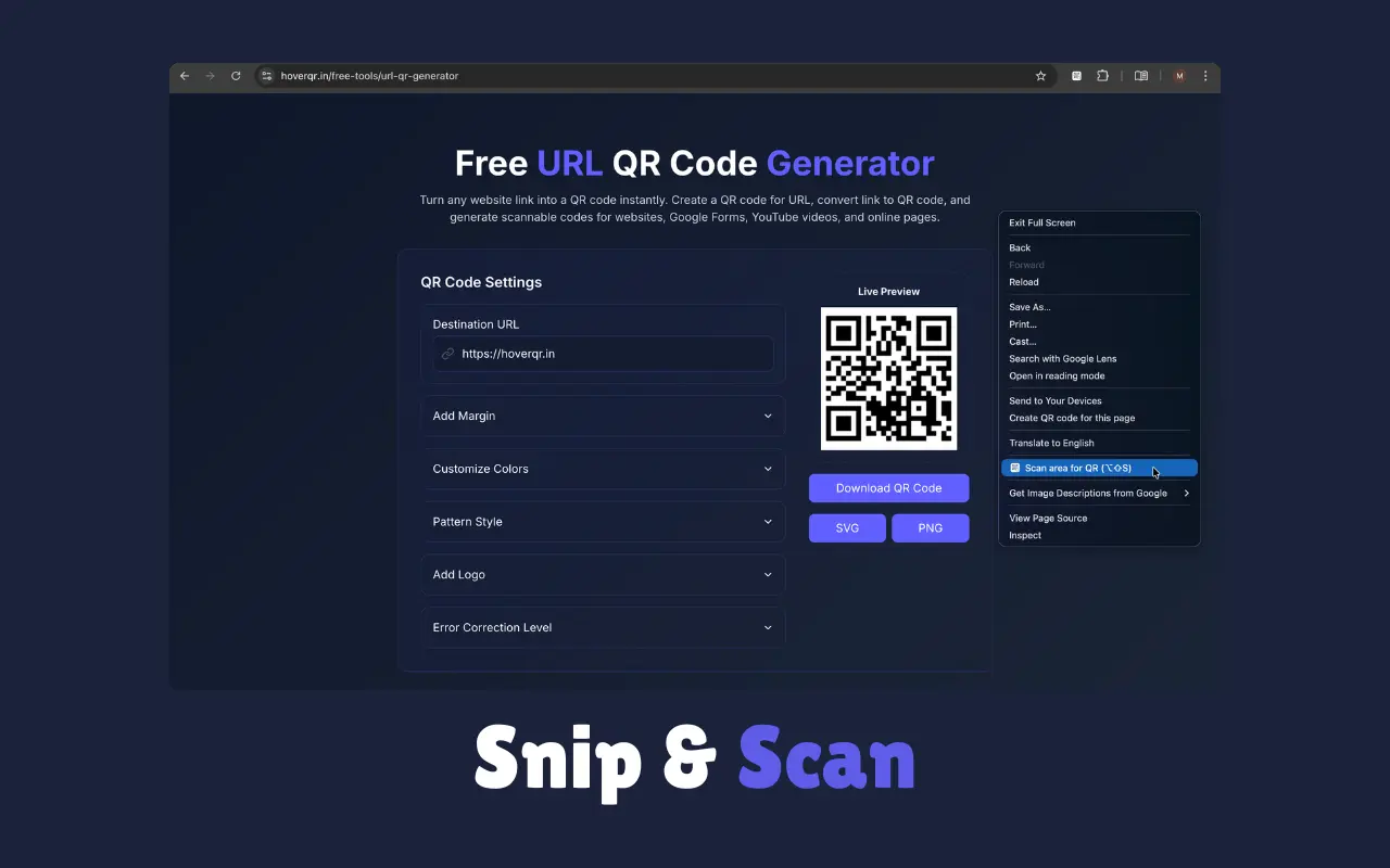 Screenshot 2 of HoverQR