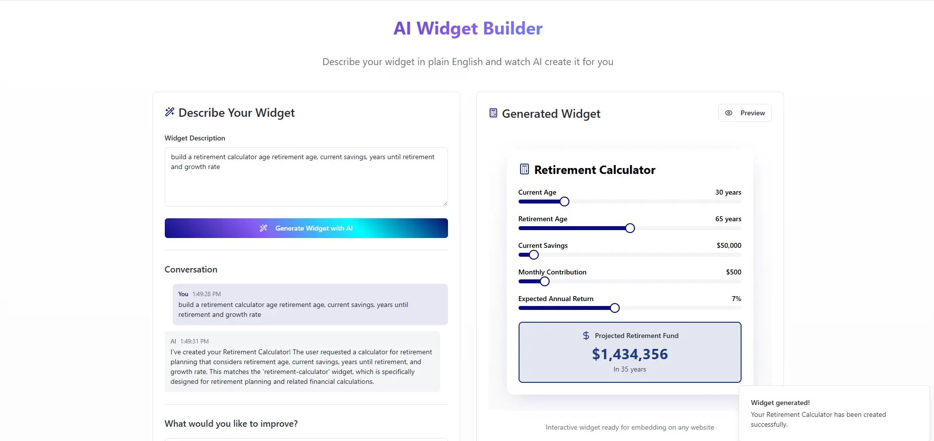 Screenshot 5 of WidgetlyAI