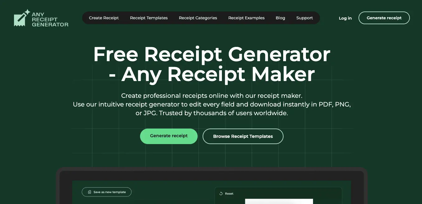 Screenshot 1 of Any Receipt Generator