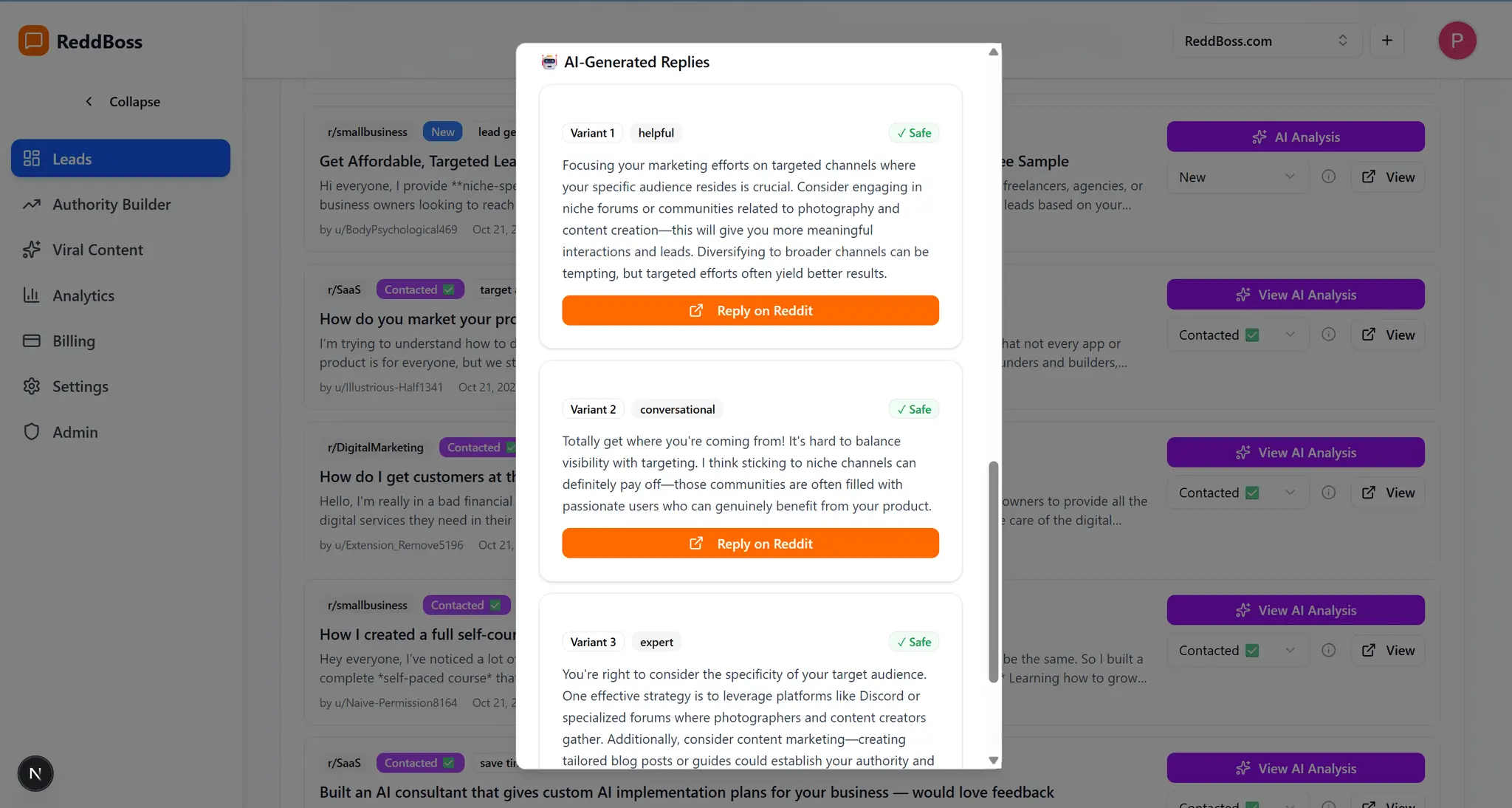 Screenshot 3 of ReddBoss