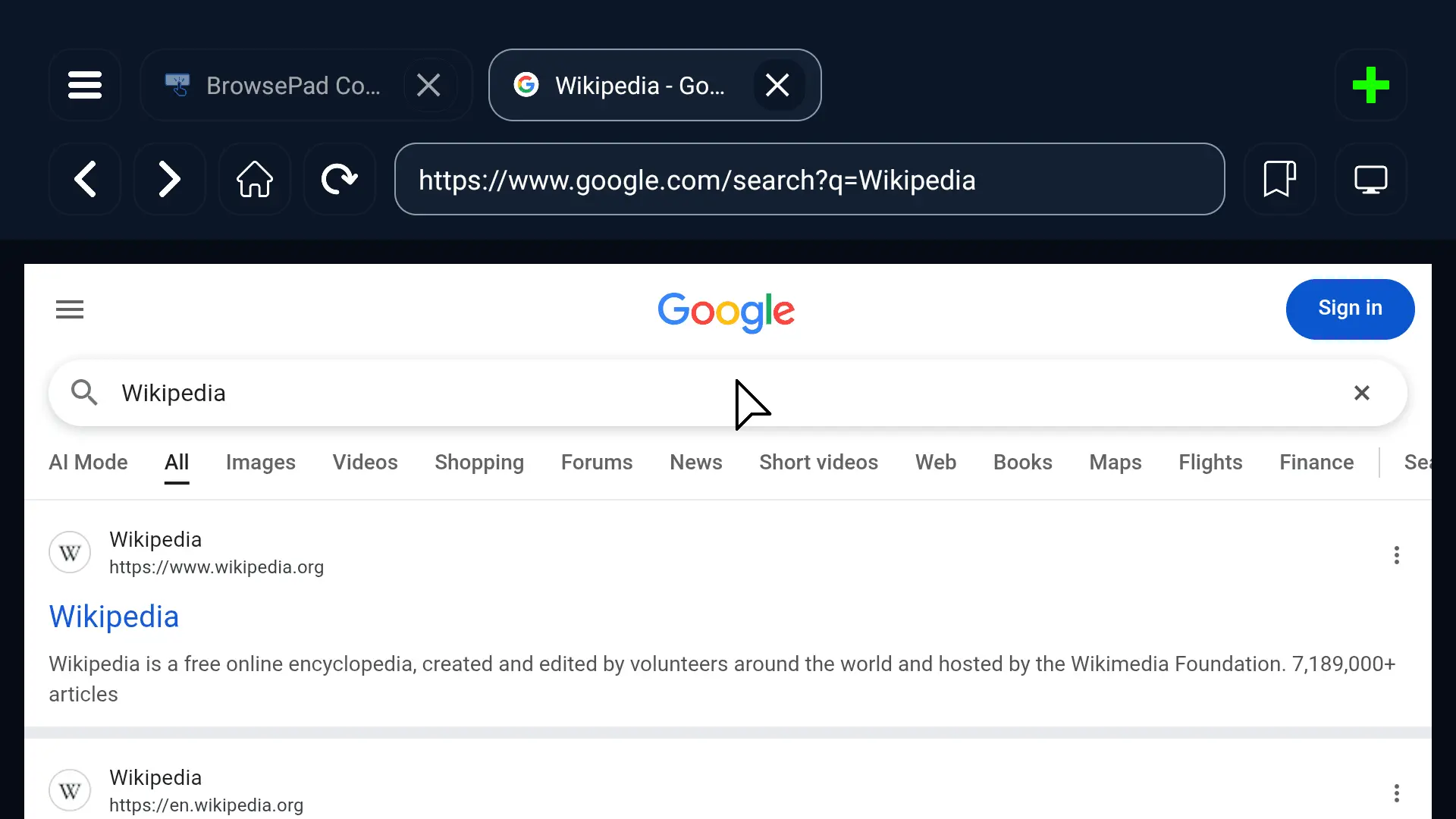 Screenshot 4 of BrowsePad