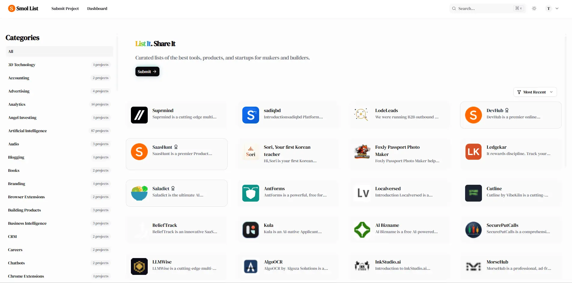 Screenshot 1 of Smol List