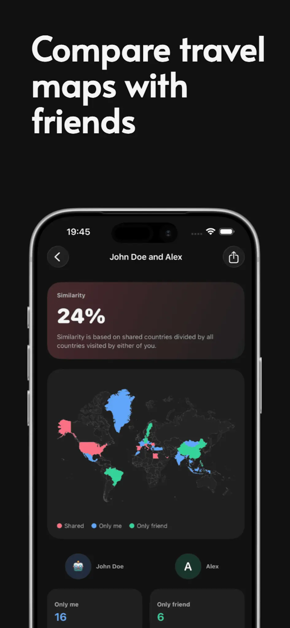 Screenshot 1 of There: Your Travel Map