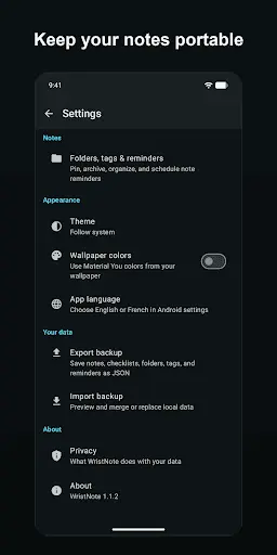 Screenshot 1 of WristNote