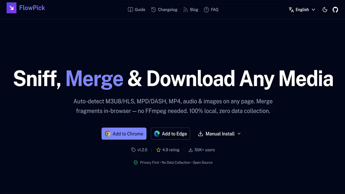 Screenshot 1 of FlowPick - Smart Web Media Sniffer