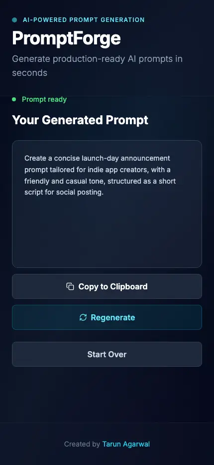 Screenshot 4 of PromptForge