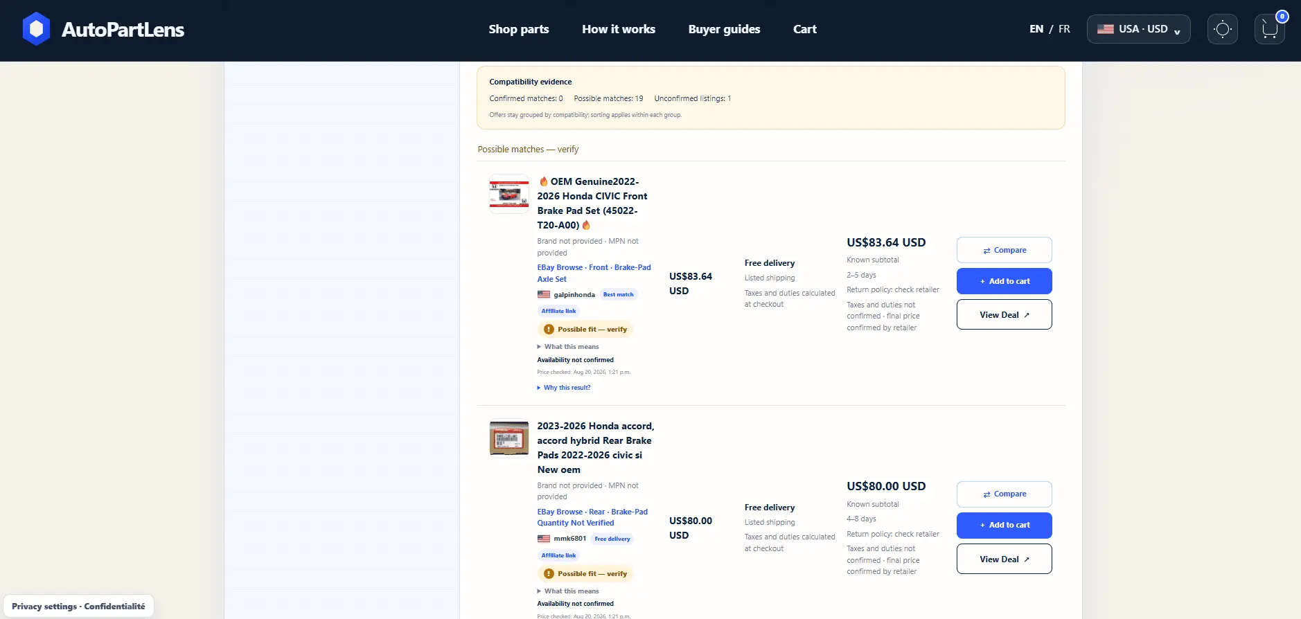 Screenshot 3 of AutoPartLens