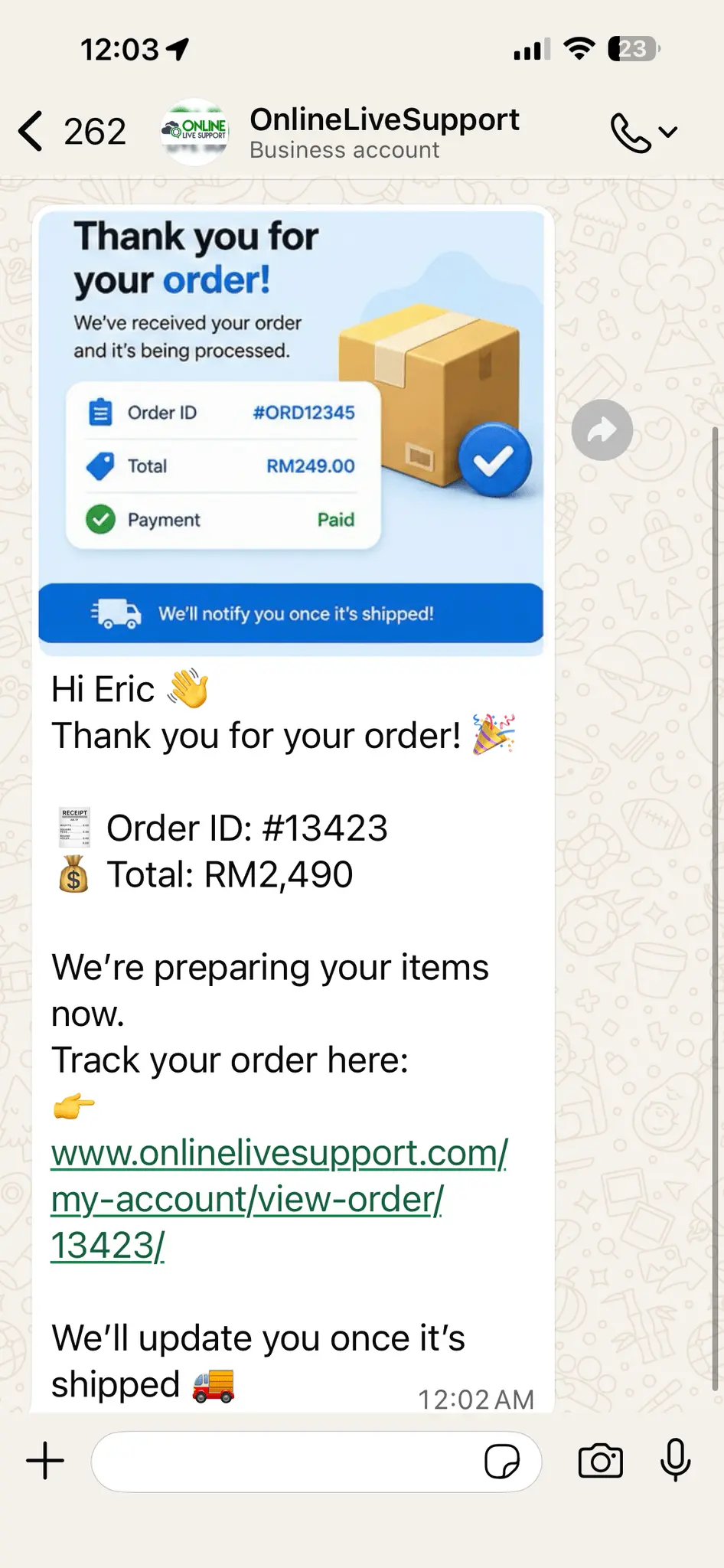 Screenshot 9 of OnlineLiveSupport - WhatsApp CRM