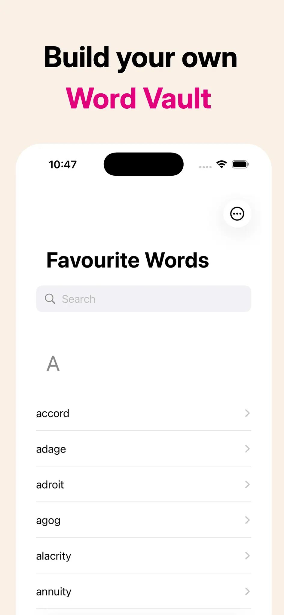 Screenshot 1 of Word Vault