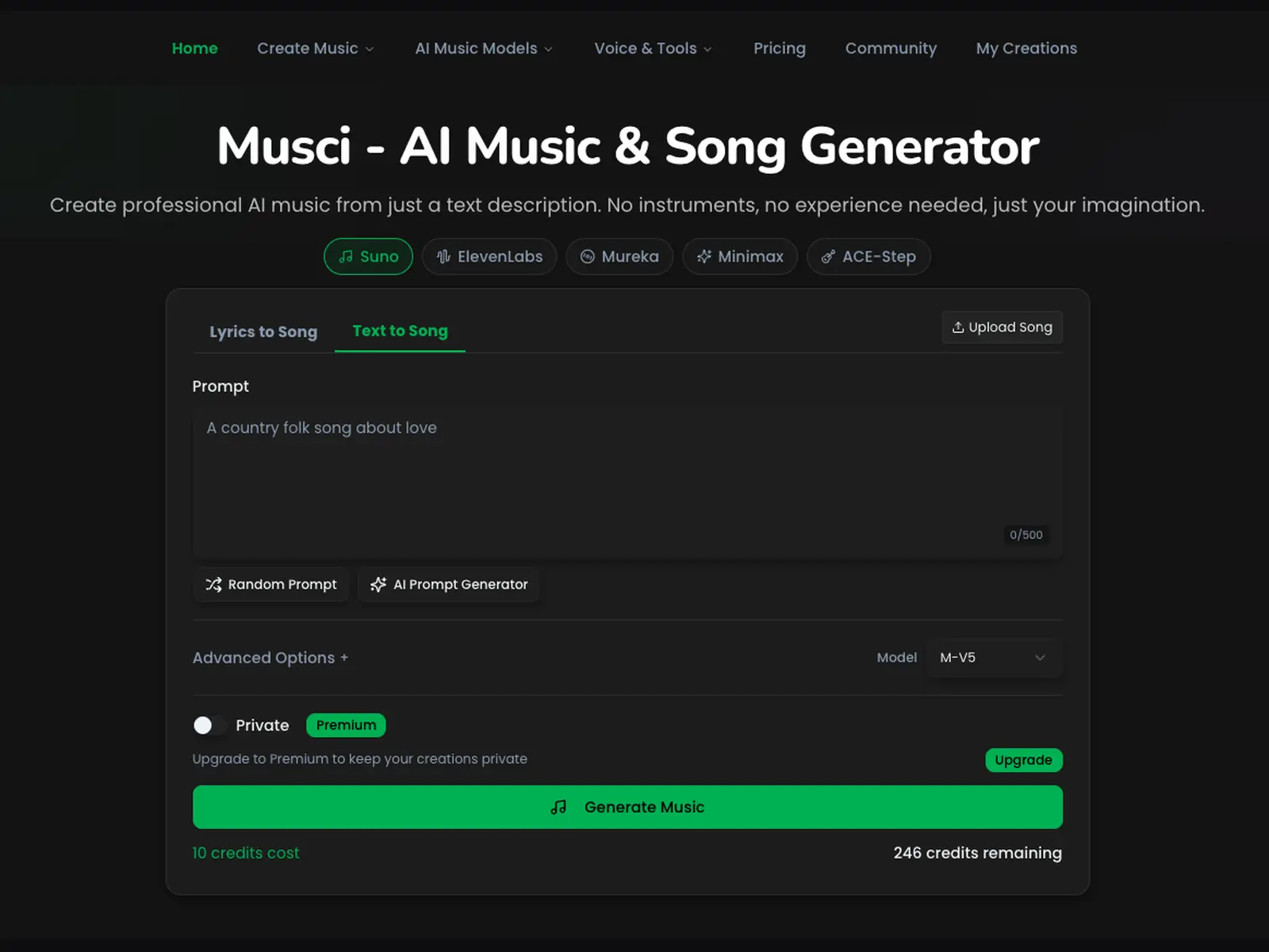 Screenshot 1 of Musci.io
