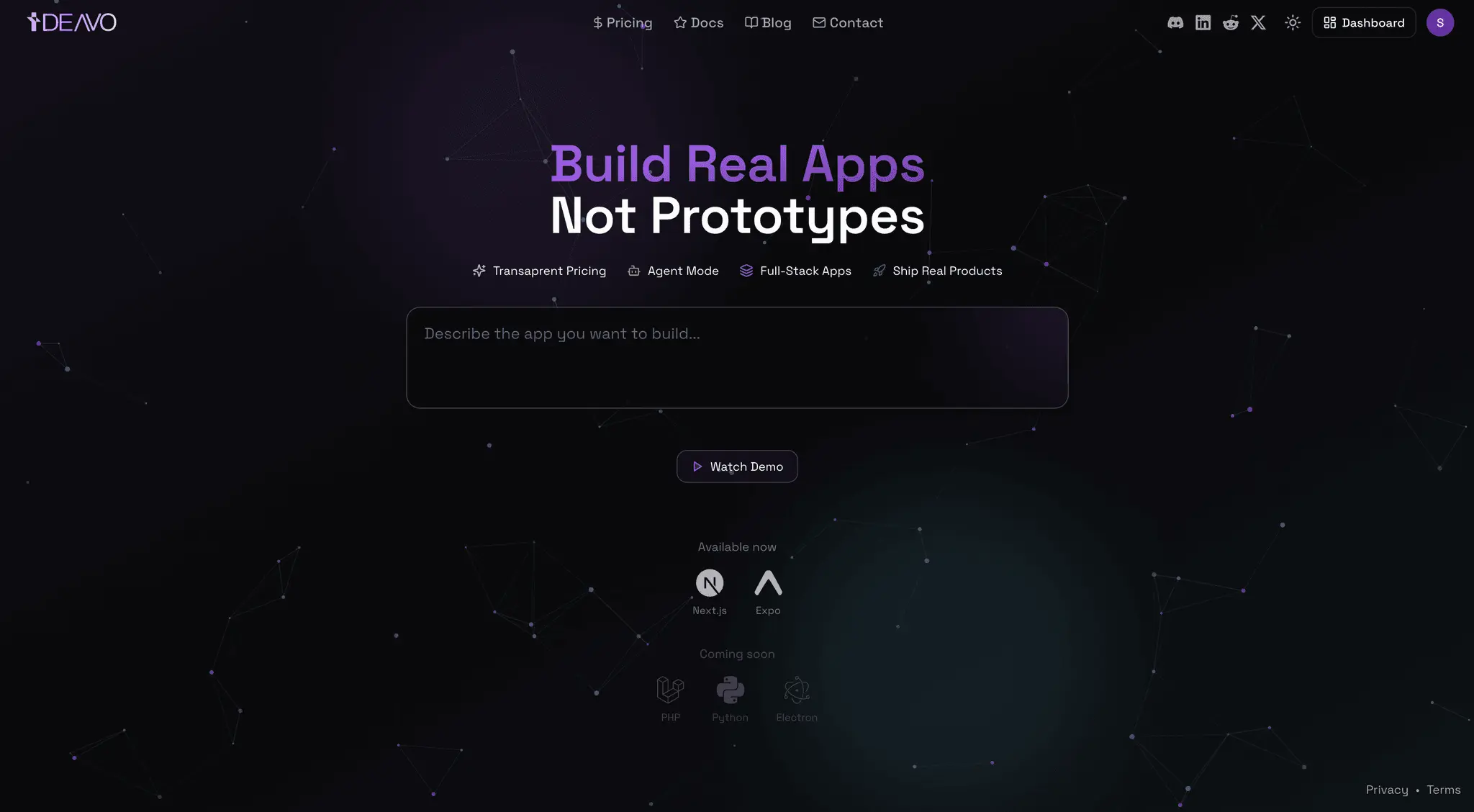Screenshot 1 of Ideavo AI