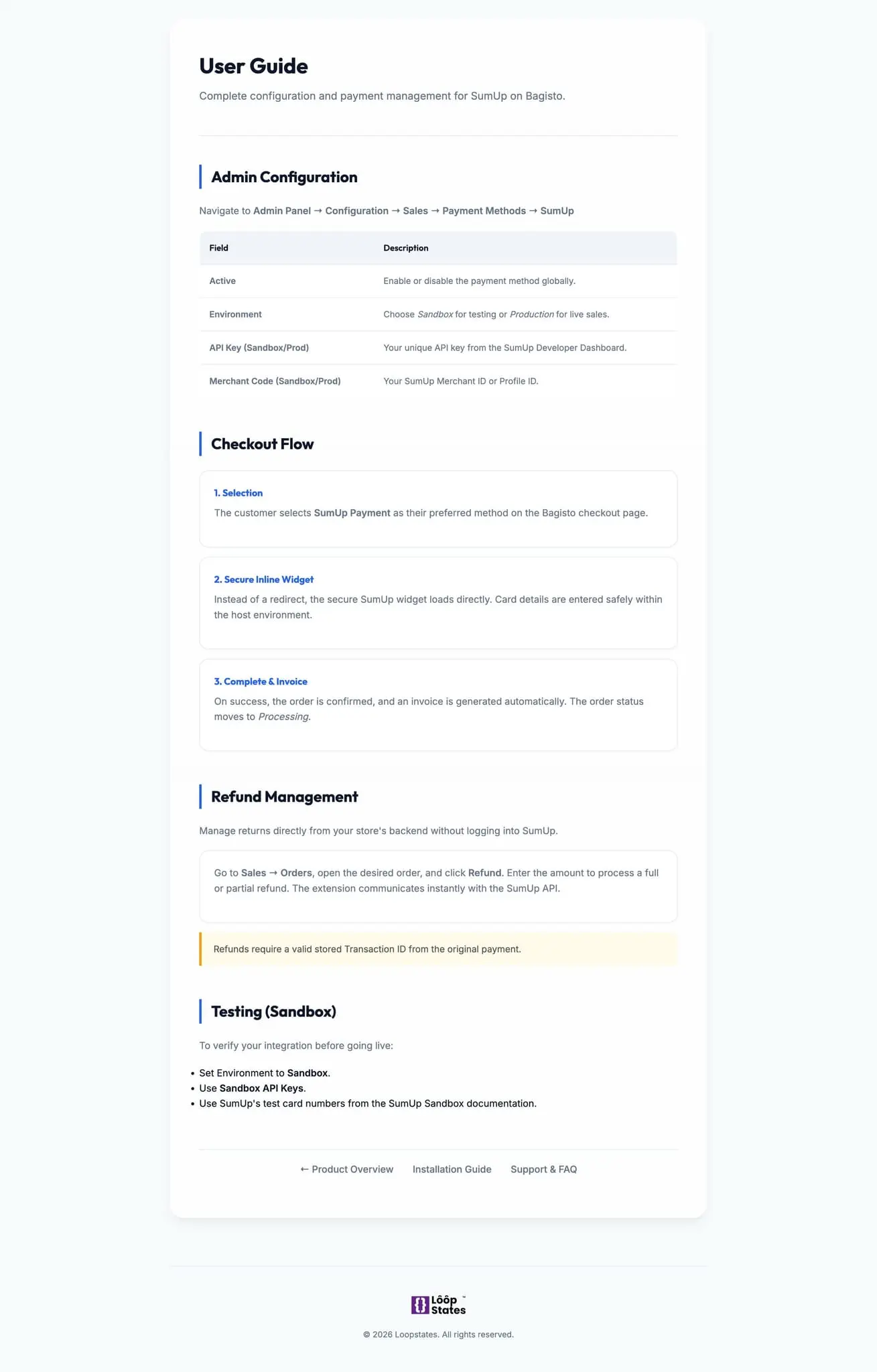 Screenshot 7 of SumUp Payment Gateway for Bagisto