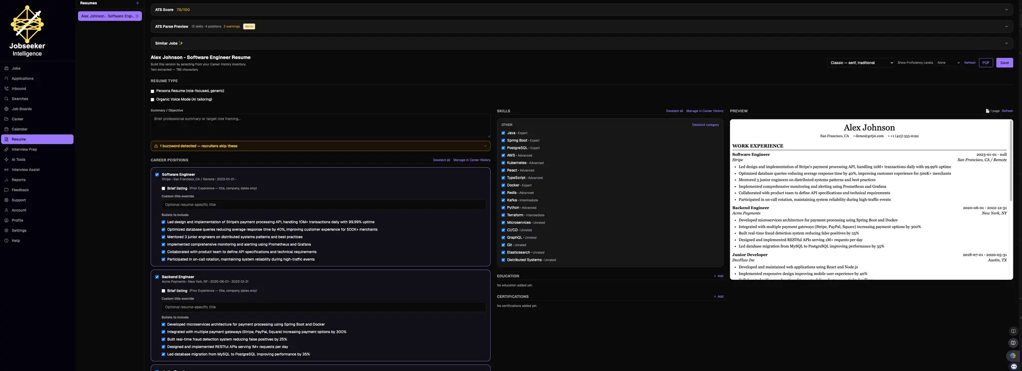 Screenshot 3 of Jobseeker Intelligence
