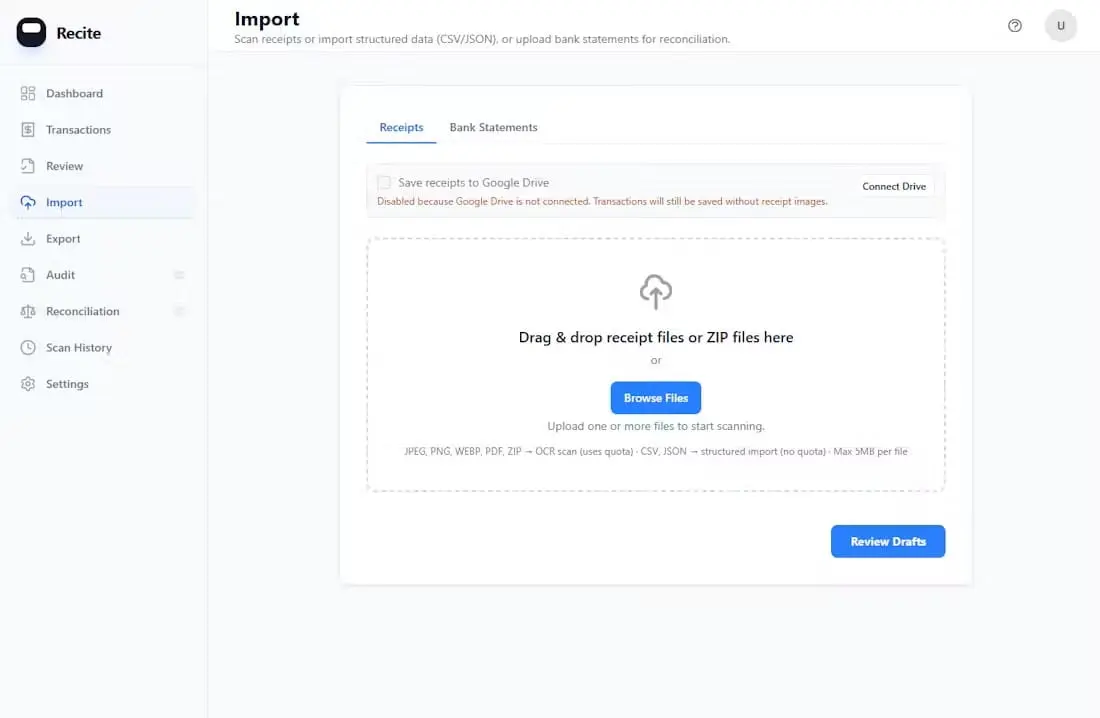 Screenshot 1 of Recite