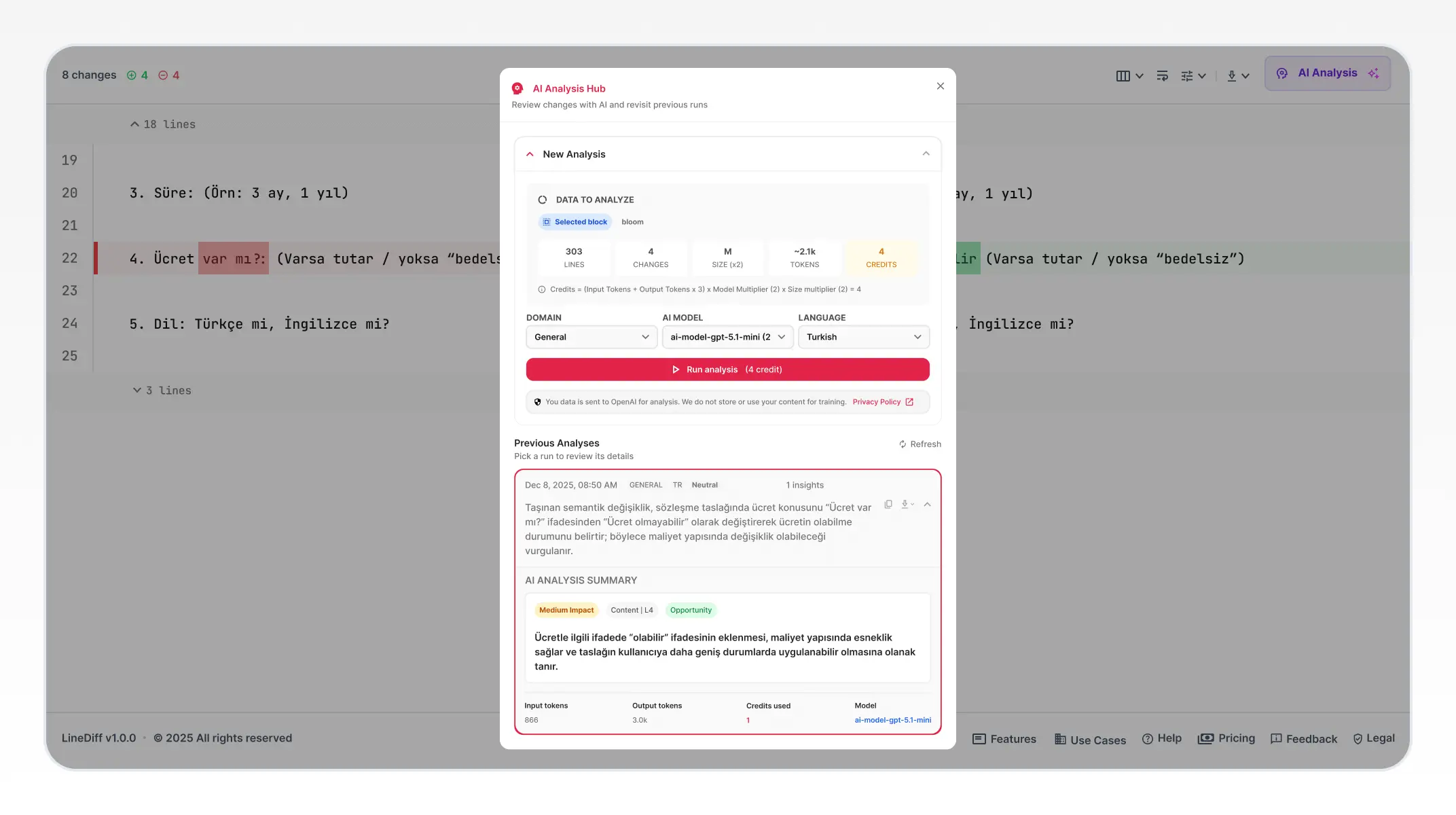 Screenshot 4 of LineDiff