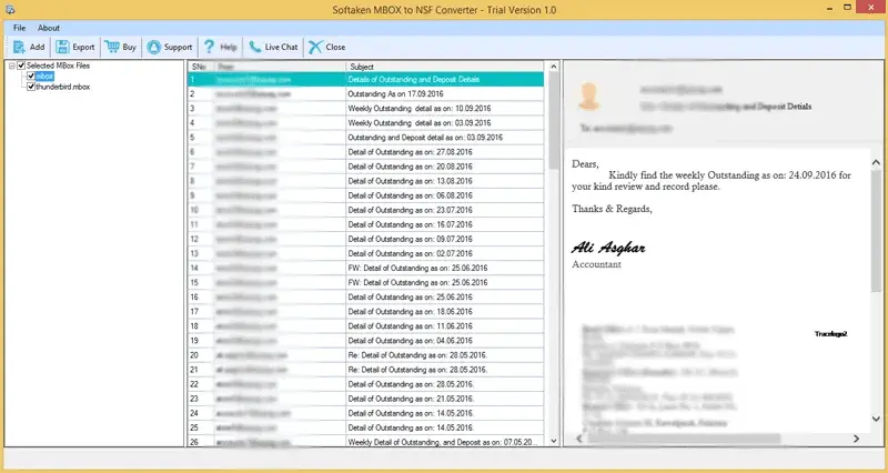 Screenshot 3 of Softaken MBOX to NSF Converter