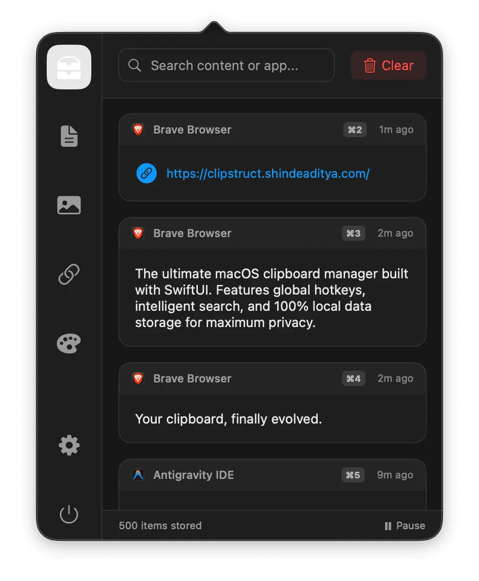 Screenshot 1 of ClipStruct