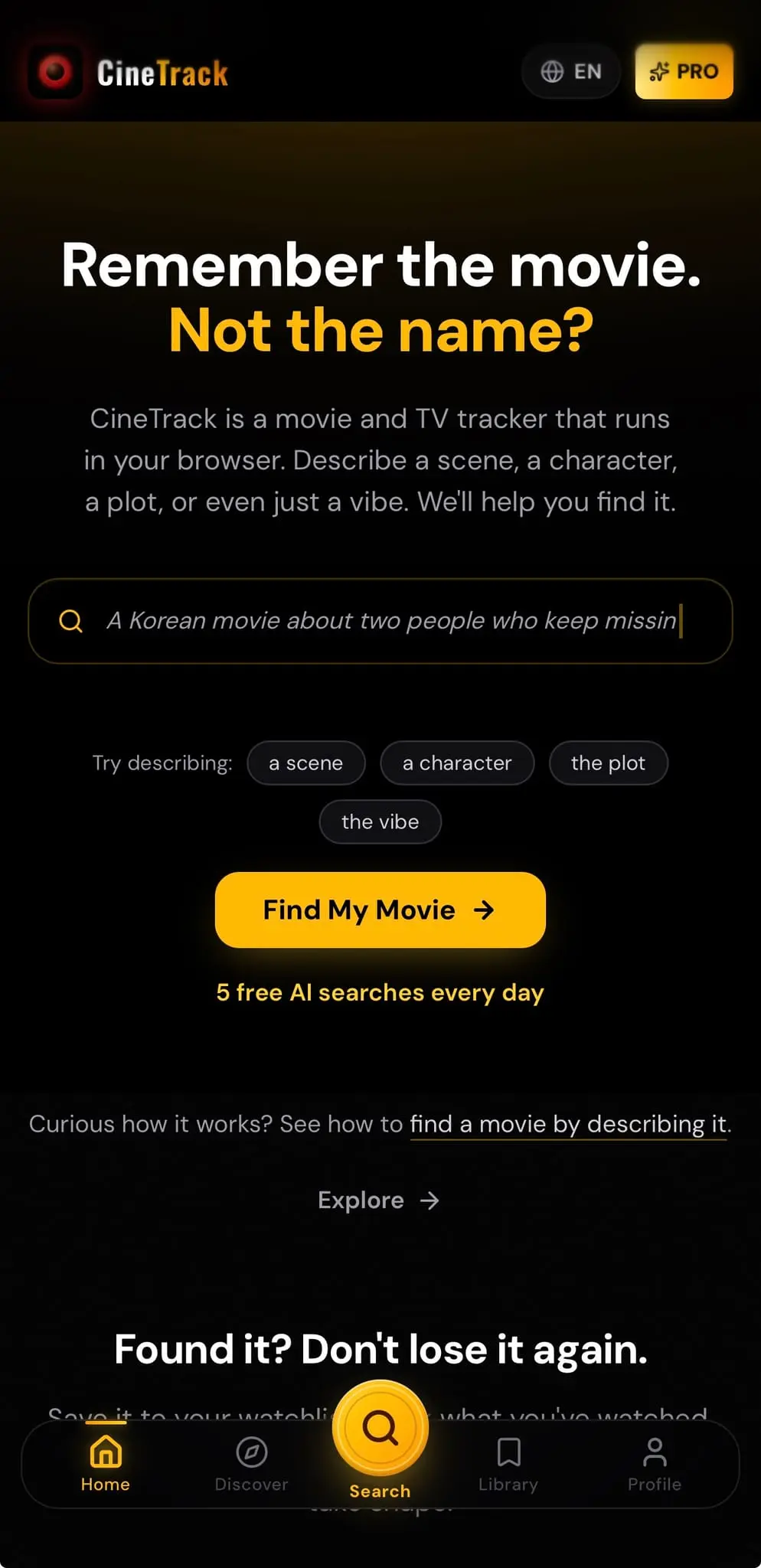 Screenshot 1 of CineTrack