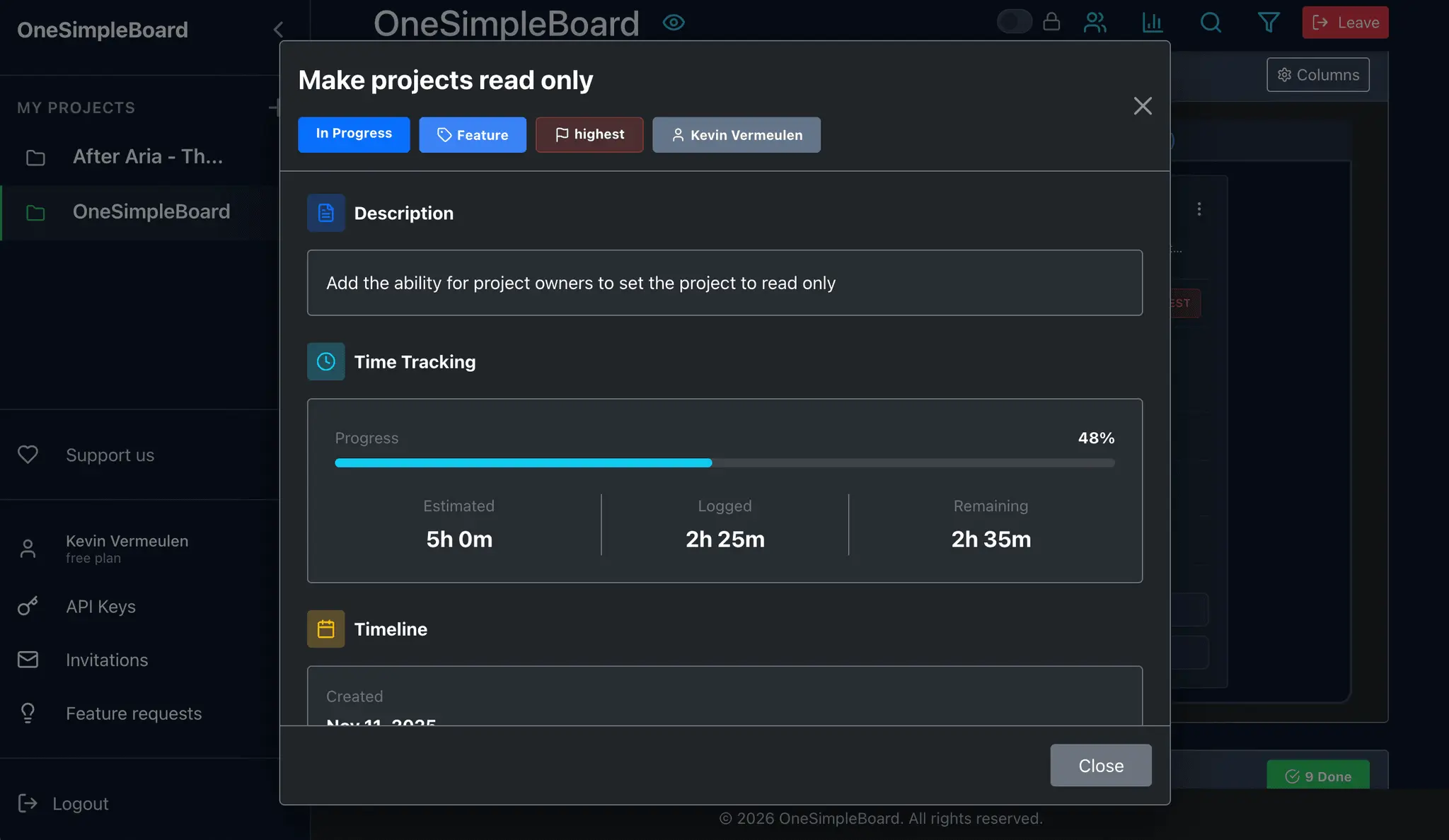 Screenshot 2 of OneSimpleBoard