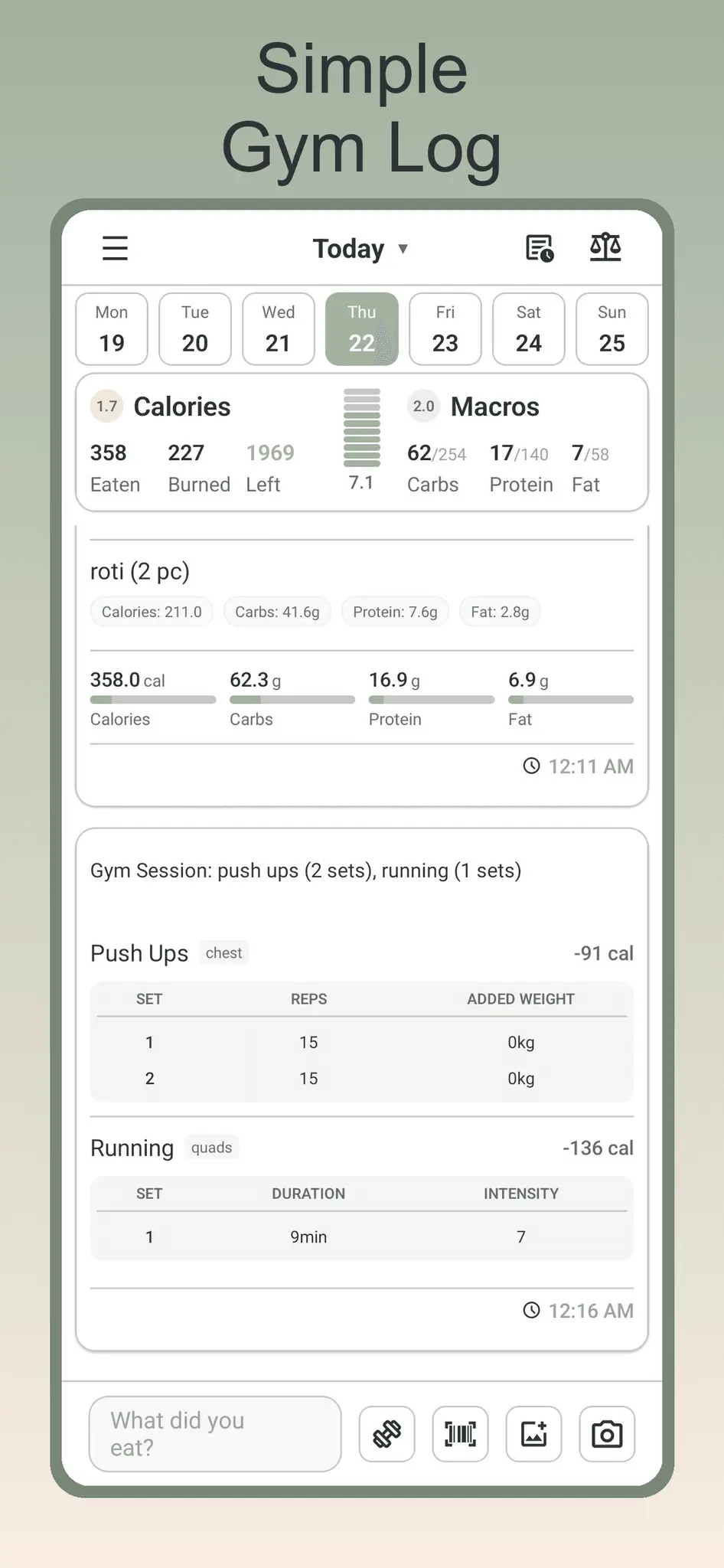 Screenshot 5 of Caloriva: AI Calorie & Gym Tracker