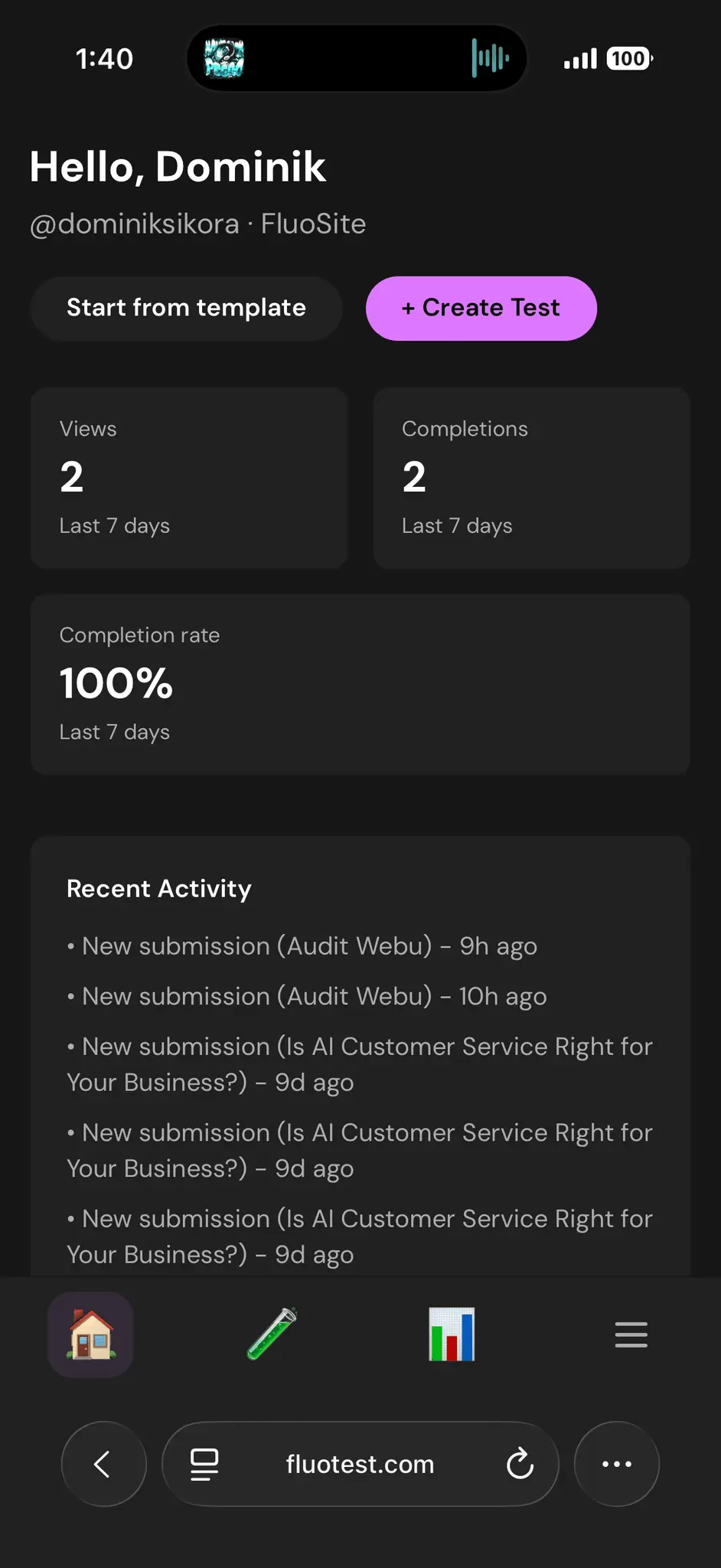Screenshot 3 of FluoTest