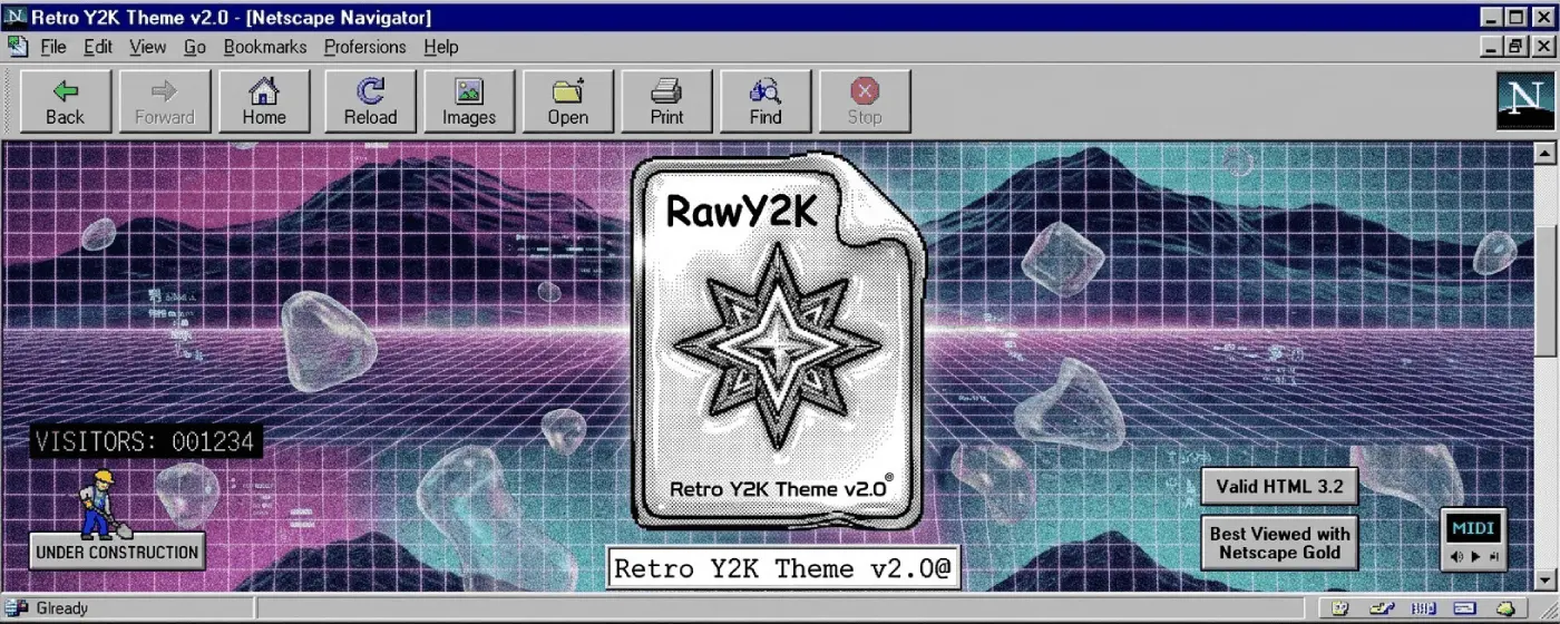 Screenshot 5 of Retro Y2K Theme: 90s Vintage for Website