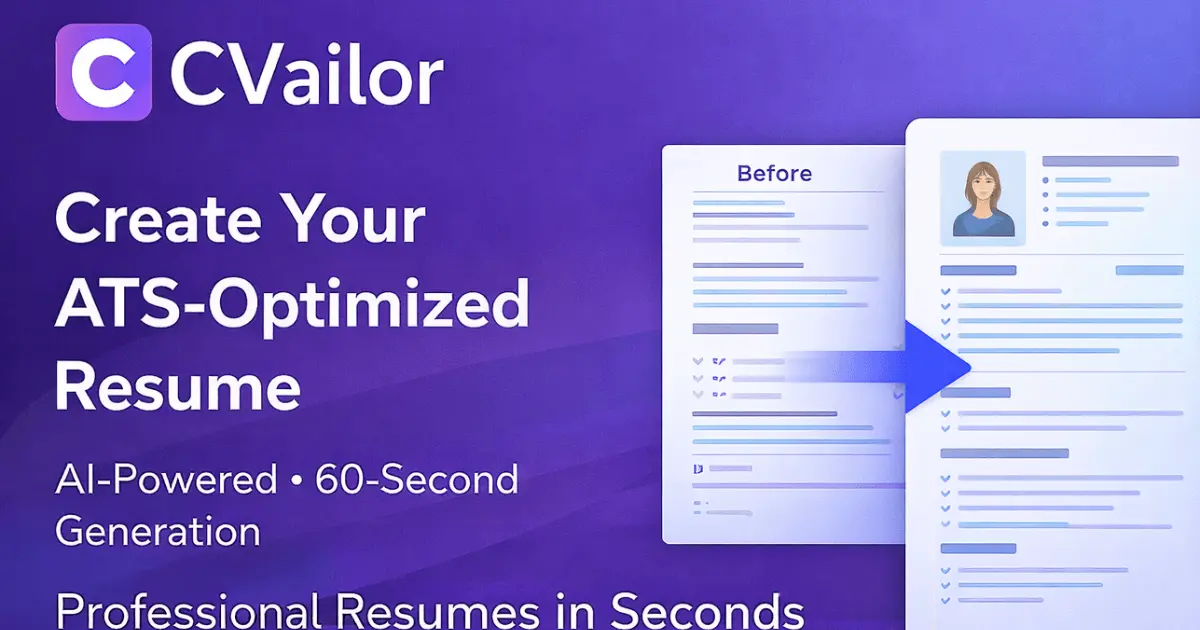 Screenshot 2 of CVailor AI Resume Builder