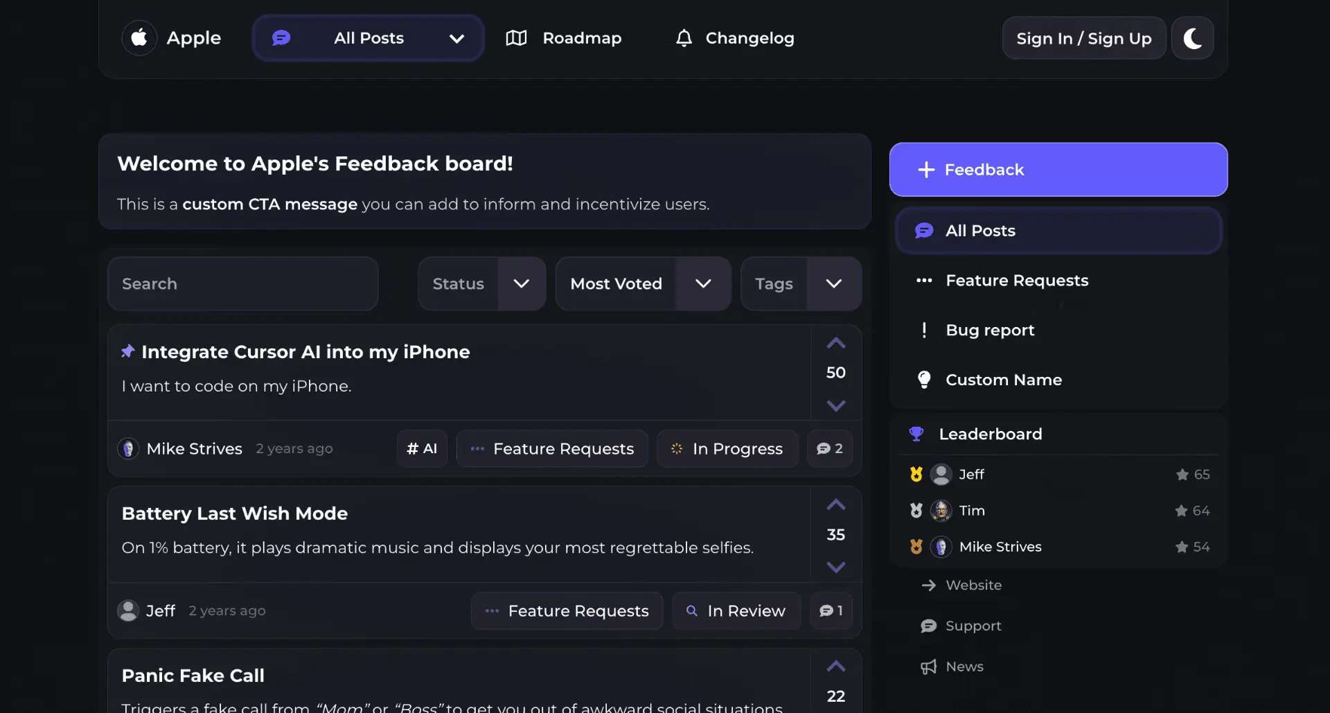 Screenshot 1 of Upvoty