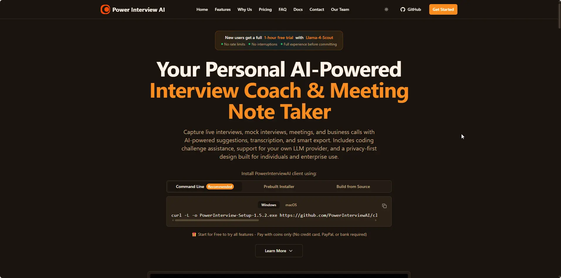 Screenshot 1 of Power Interview AI