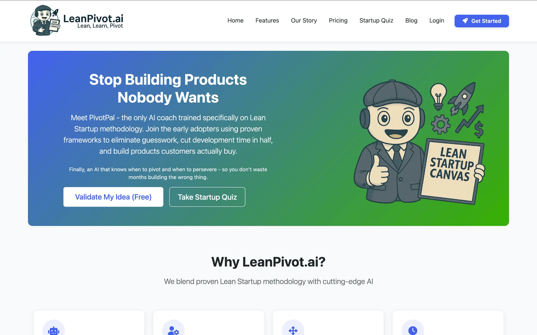 Screenshot 2 of LeanPivot.ai