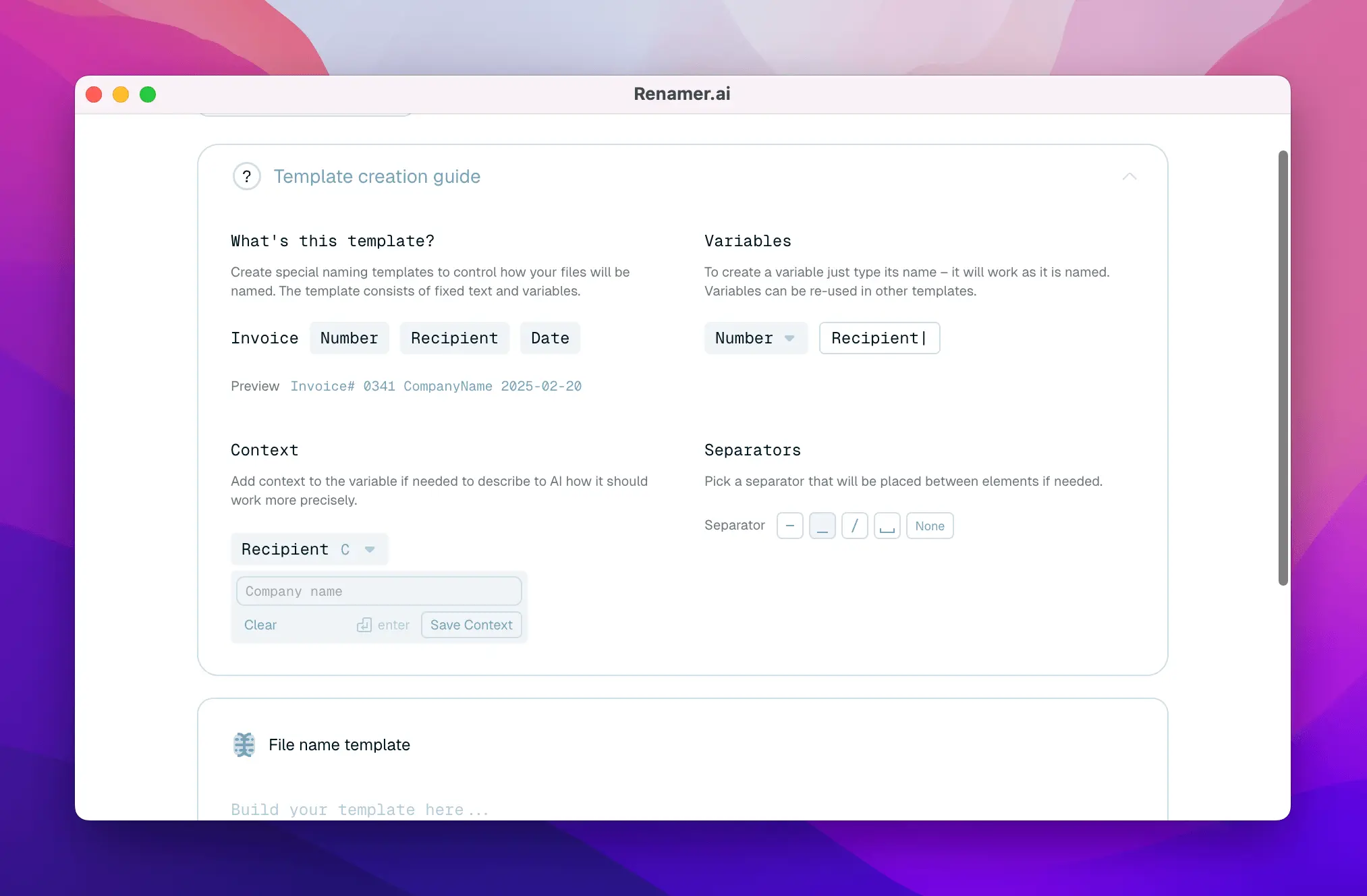 Screenshot 2 of Renamer.ai