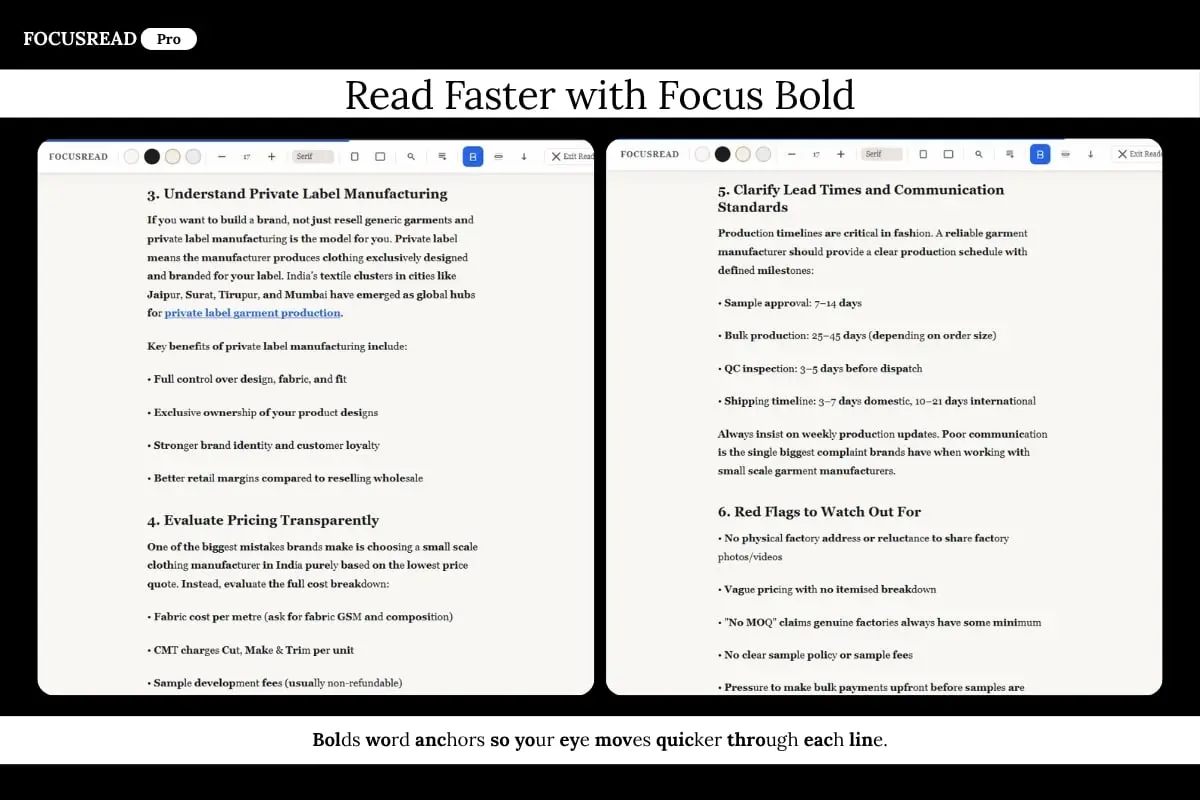 Screenshot 3 of FocusRead