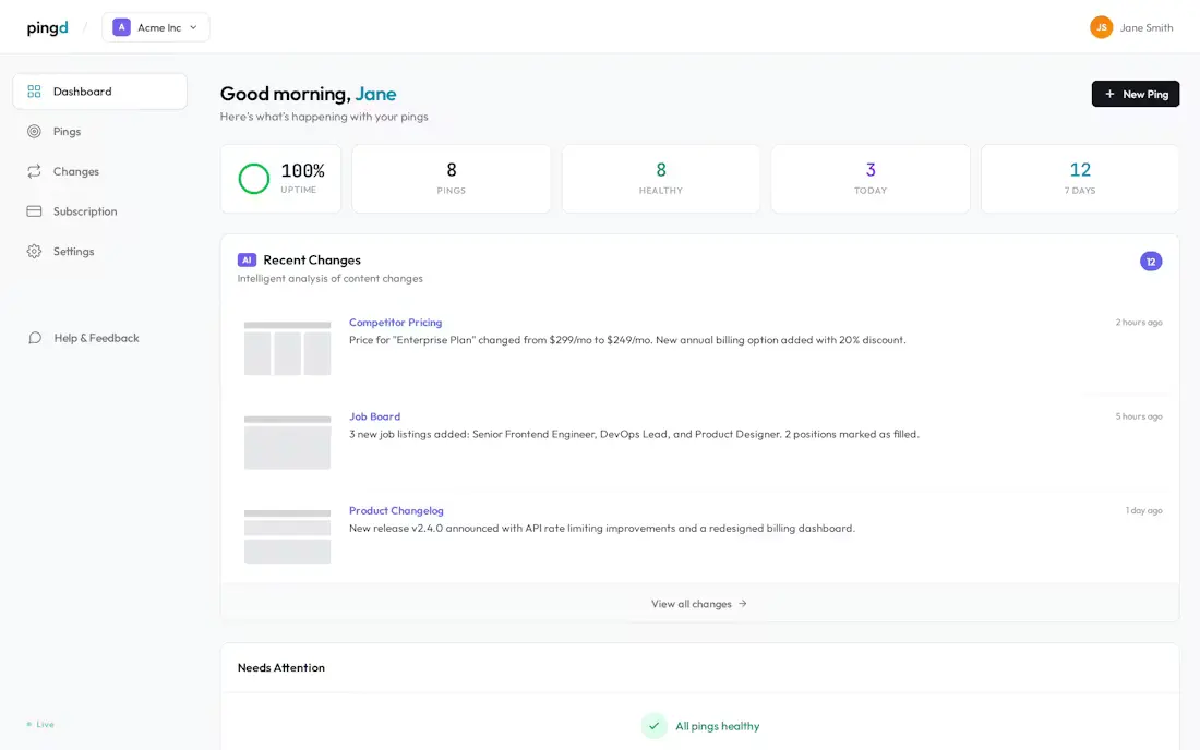 Screenshot 4 of pingd