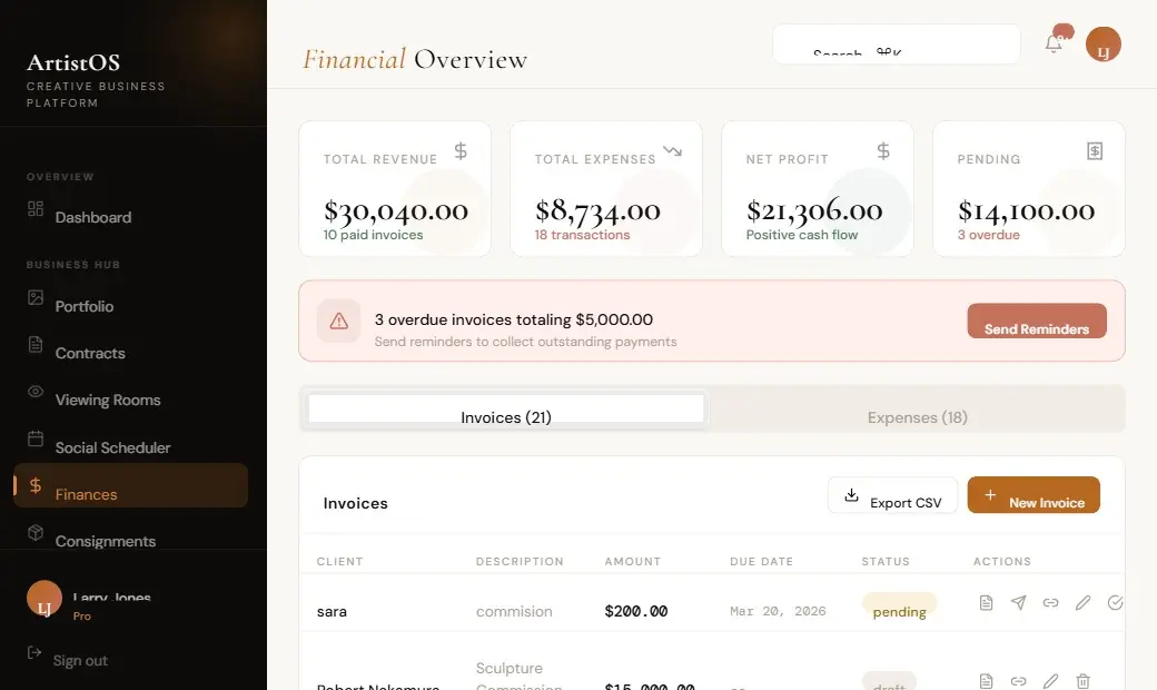 Screenshot 1 of ArtistOS