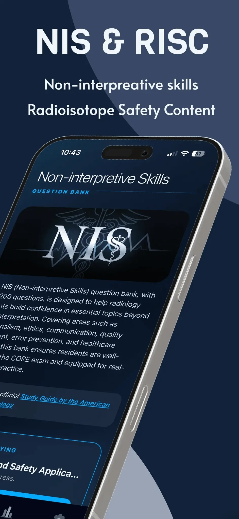 Screenshot 1 of Radiology Core QBank: NIS & RISC