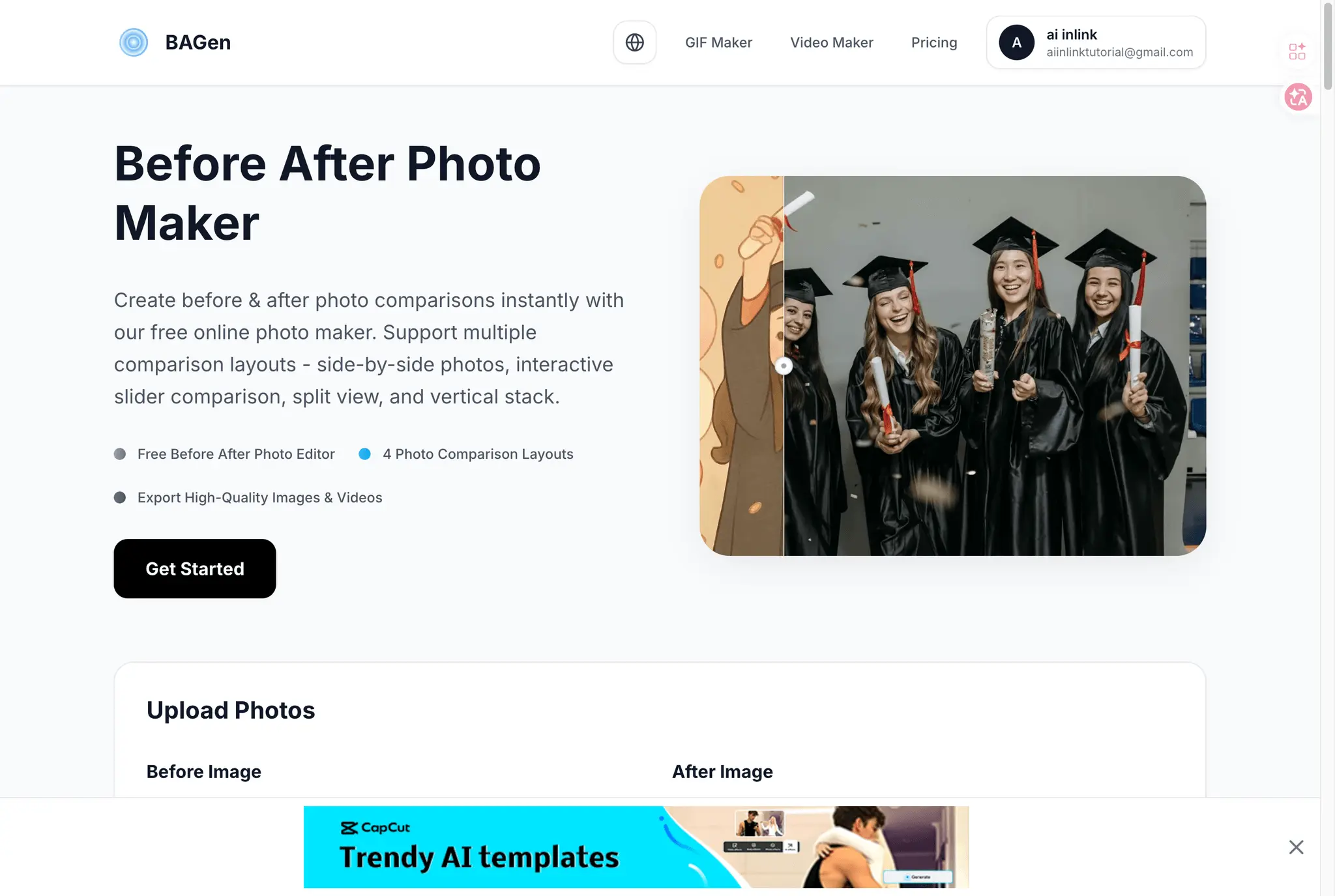 Screenshot 1 of Before After Photo Maker