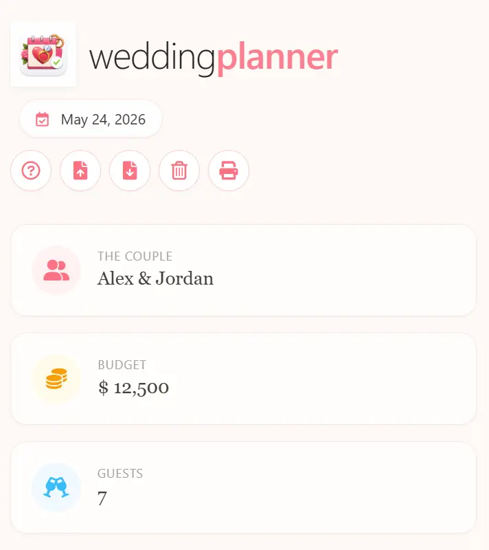 Screenshot 4 of Wedding and Event Planner
