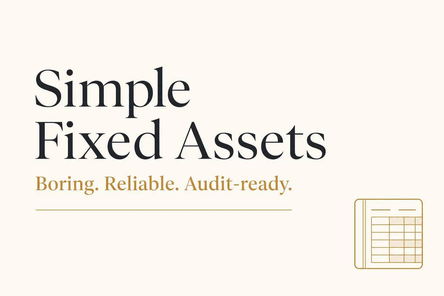 Screenshot 1 of Simple Fixed Assets