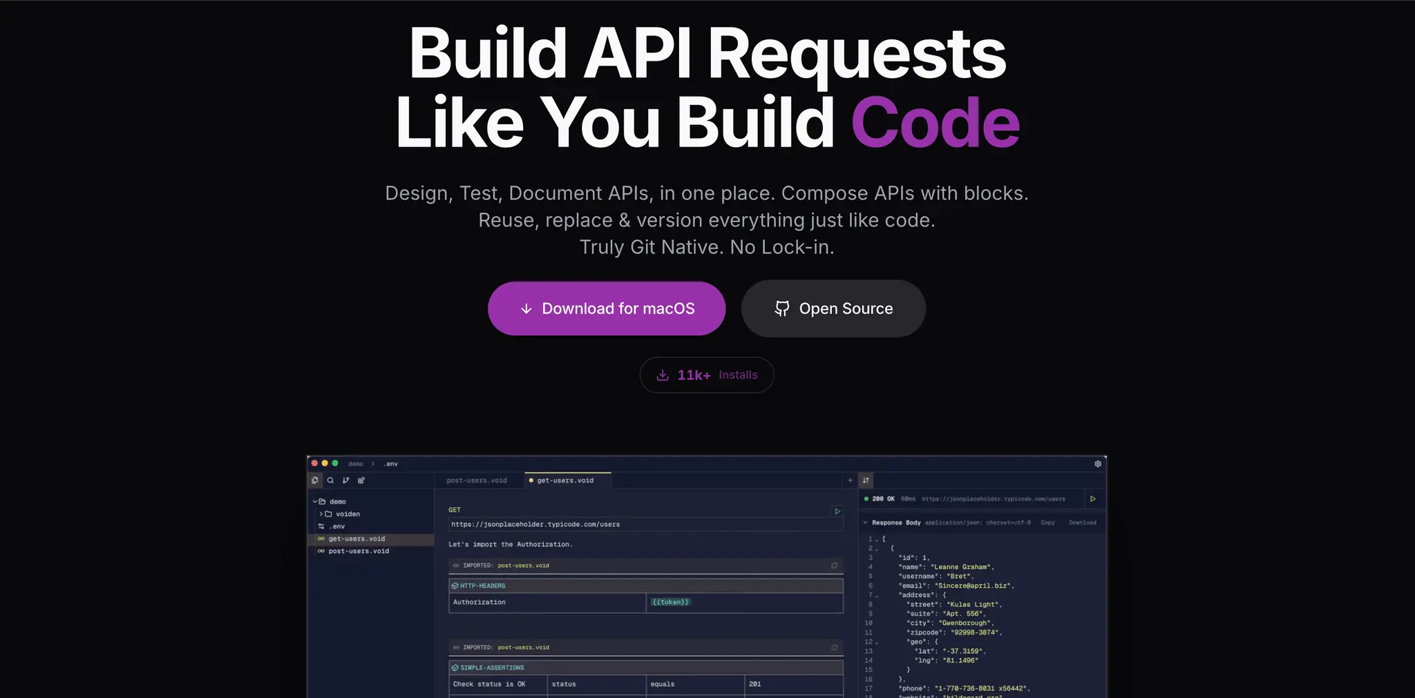 Screenshot 1 of Voiden - Your API work, but done better