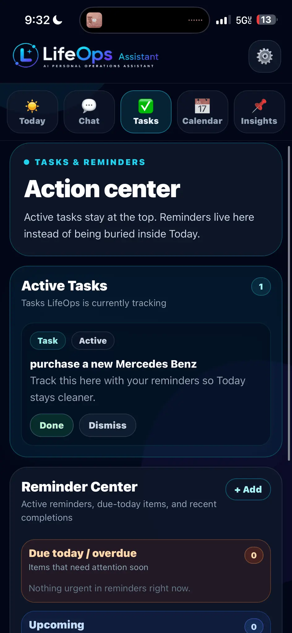 Screenshot 5 of LifeOps Assistant