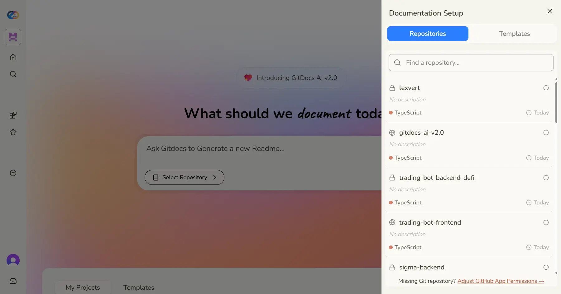 Screenshot 2 of Gitdocs AI