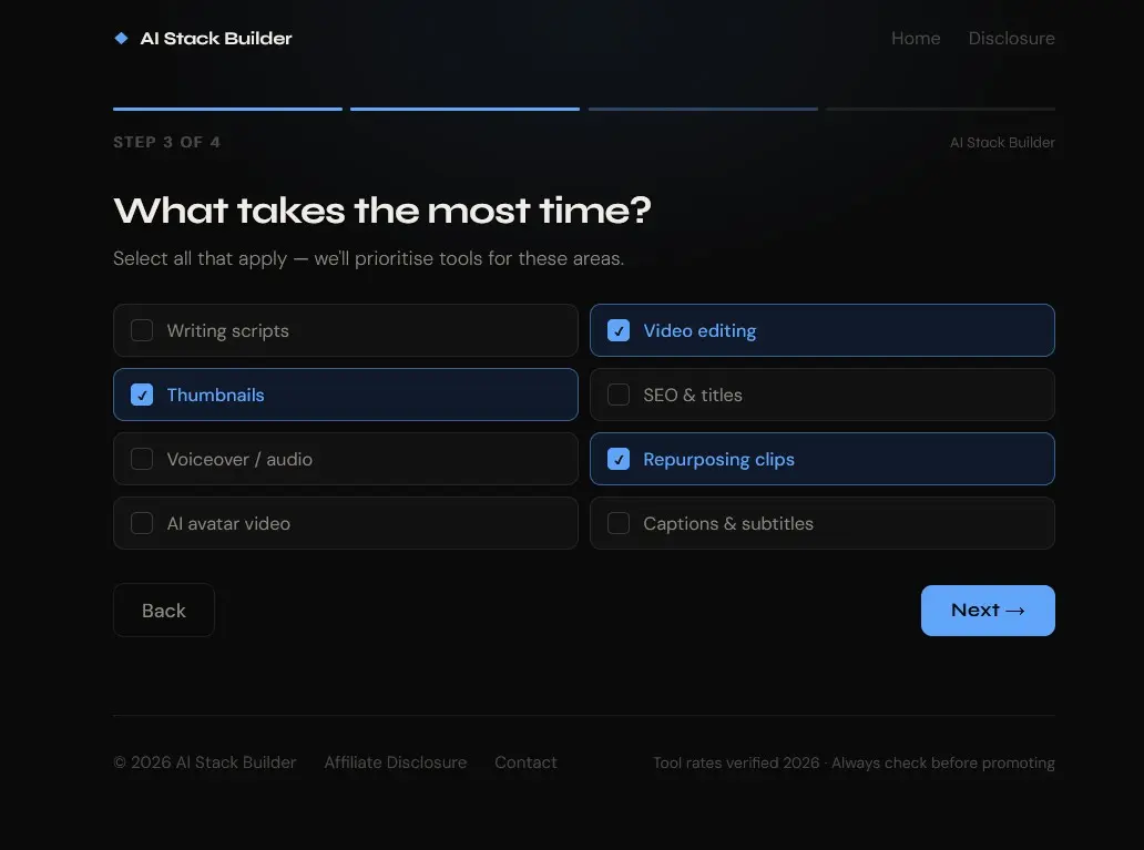 Screenshot 3 of AI Stack Builder for YouTubers