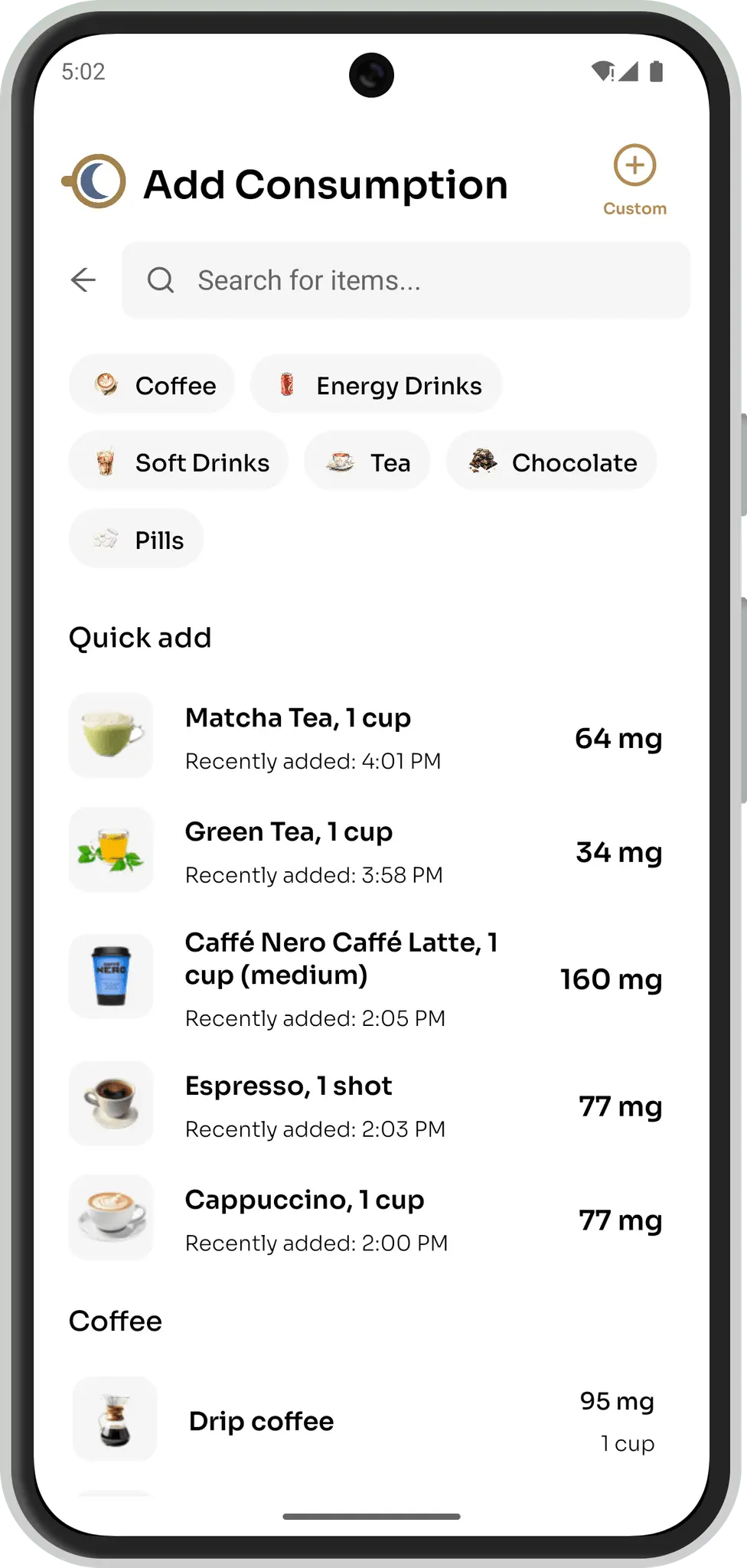Screenshot 4 of Caffeine Clock