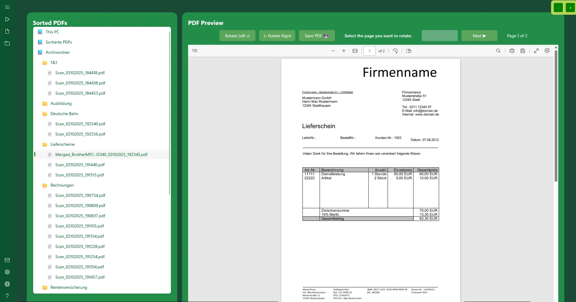 Screenshot 4 of MySorty: PDF sorting & e-invoicing