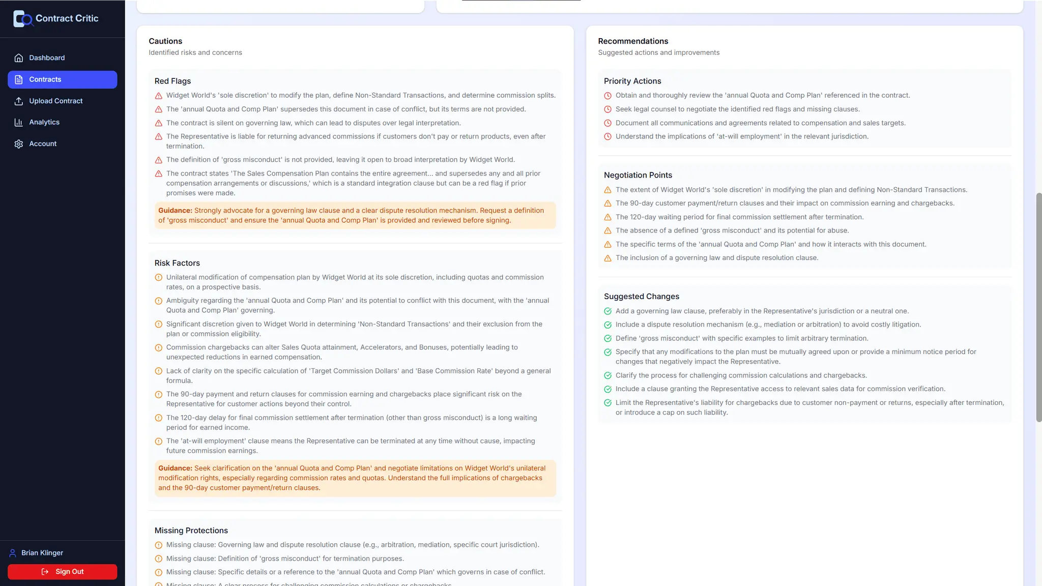 Screenshot 2 of Contract Critic