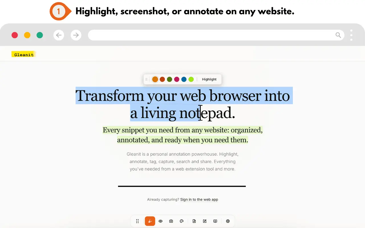 Screenshot 1 of Gleanit