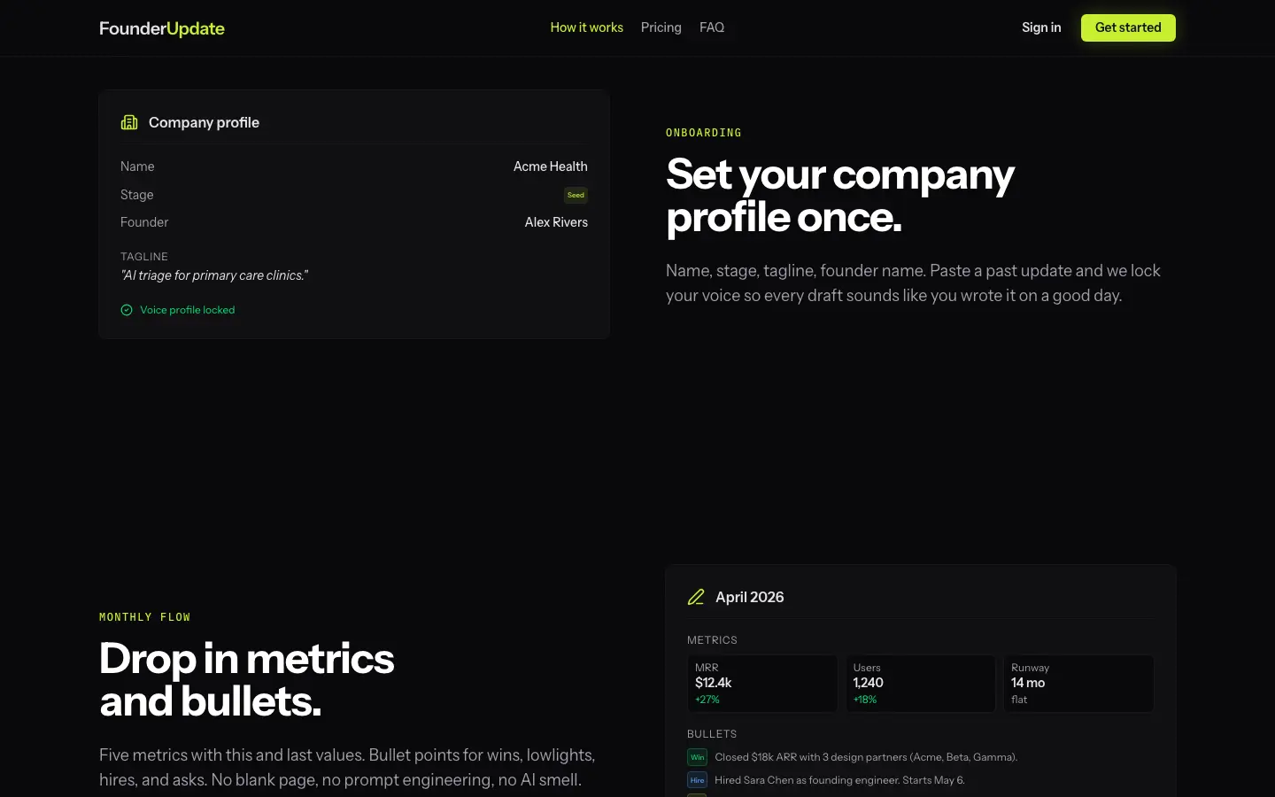 Screenshot 3 of FounderUpdate
