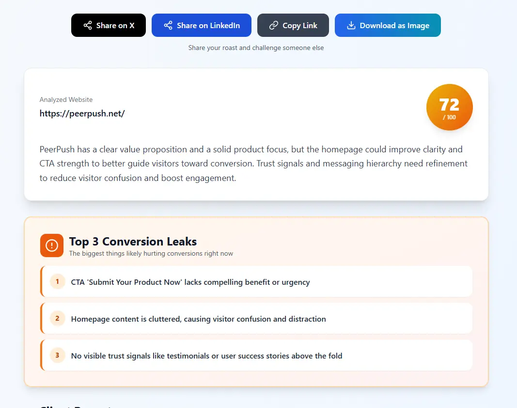 Screenshot 2 of RoastyourSite